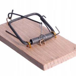 Klasszikus, fából készült erős rugós egércsapda – bevált, gyors és vegyszermentes megoldás otthonra